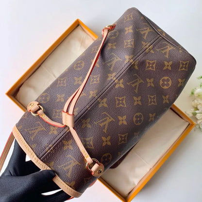 Bolso tote LV Neverfull MM al revés marrón