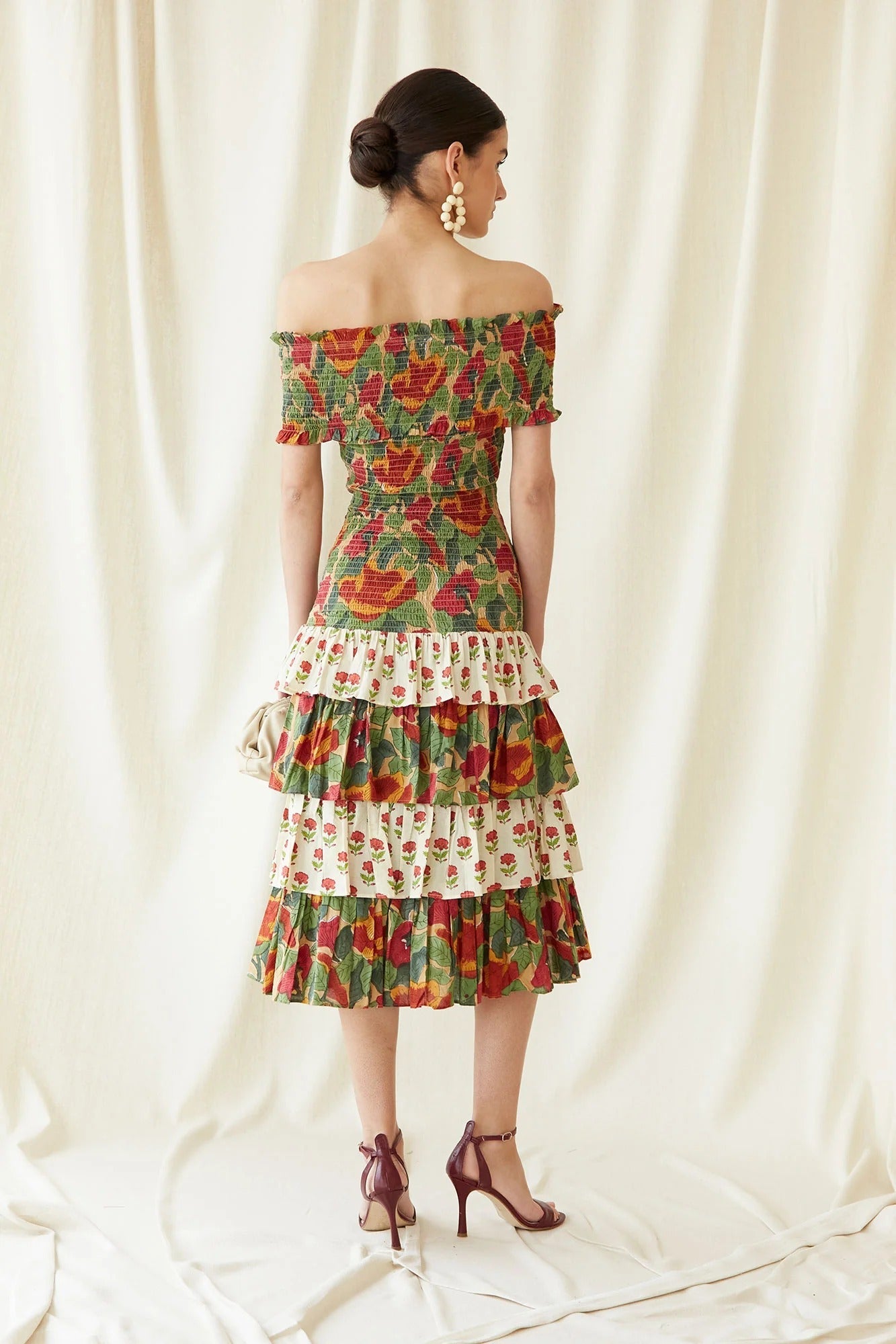 Mehrfarbiges May-Midikleid