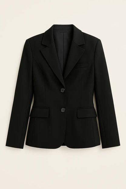 Black embroidered silhouette Blazer