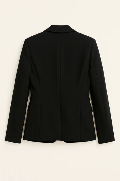 Black embroidered silhouette Blazer