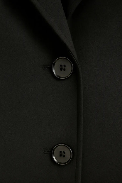 Black embroidered silhouette Blazer