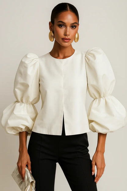 Balloon sleeve blouse