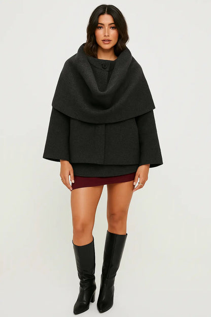 Chic Scarf-style Coat