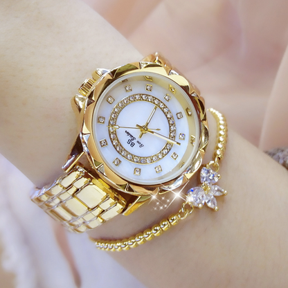 Studded Watch with Butterfly Bracelet