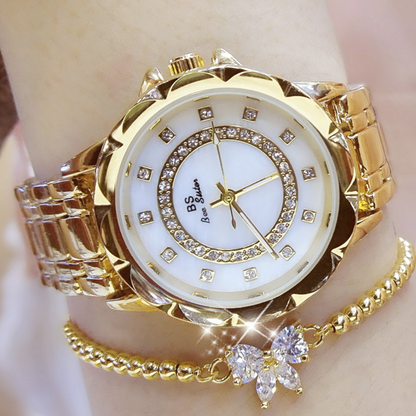 Studded Watch with Butterfly Bracelet