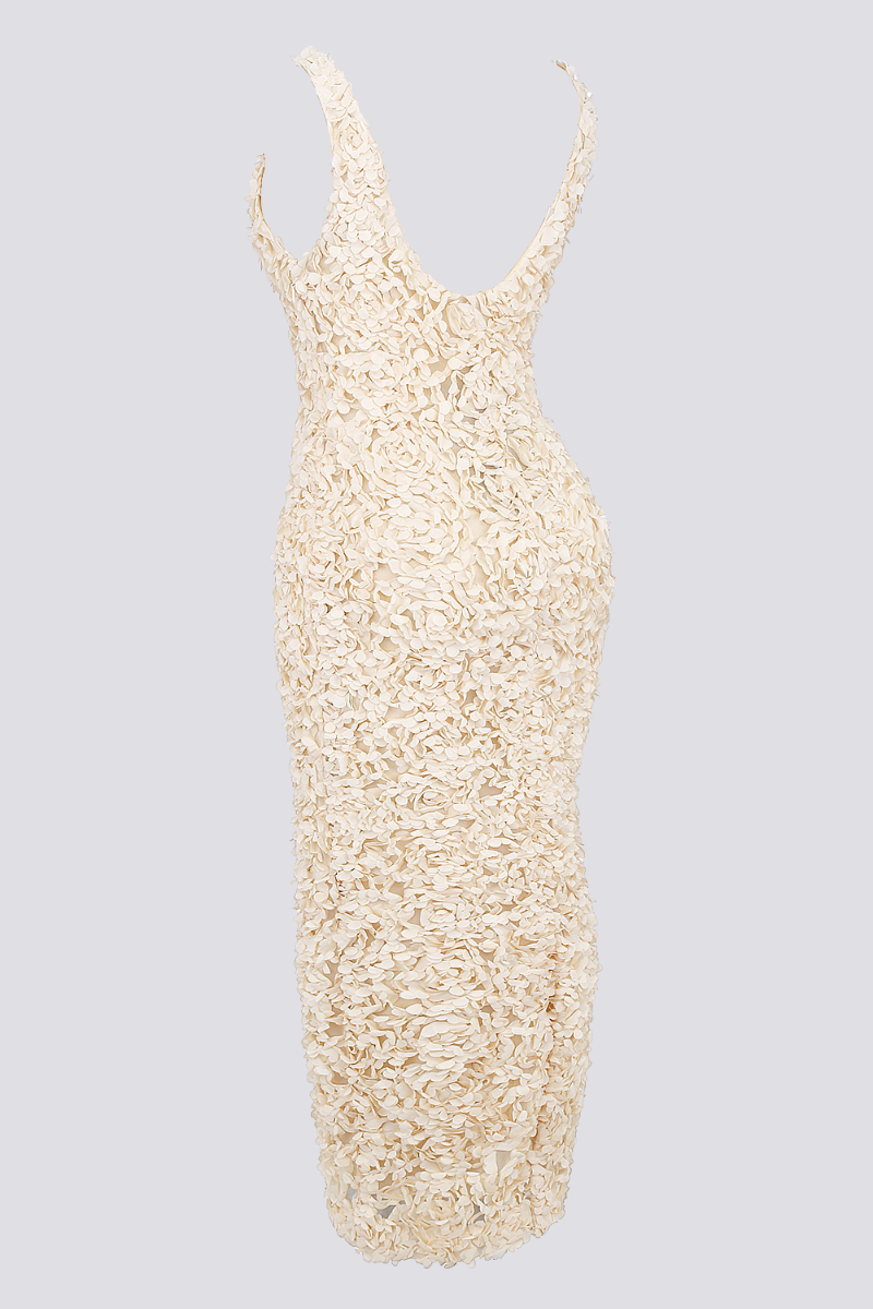 Vestido largo Cyprine con escote pronunciado y espalda descubierta