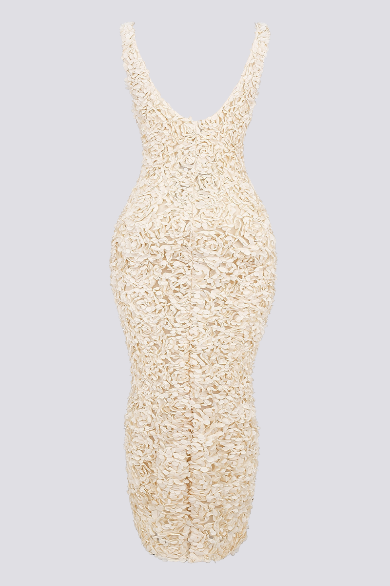 Vestido largo Cyprine con escote pronunciado y espalda descubierta