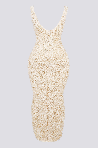 Vestido largo Cyprine con escote pronunciado y espalda descubierta