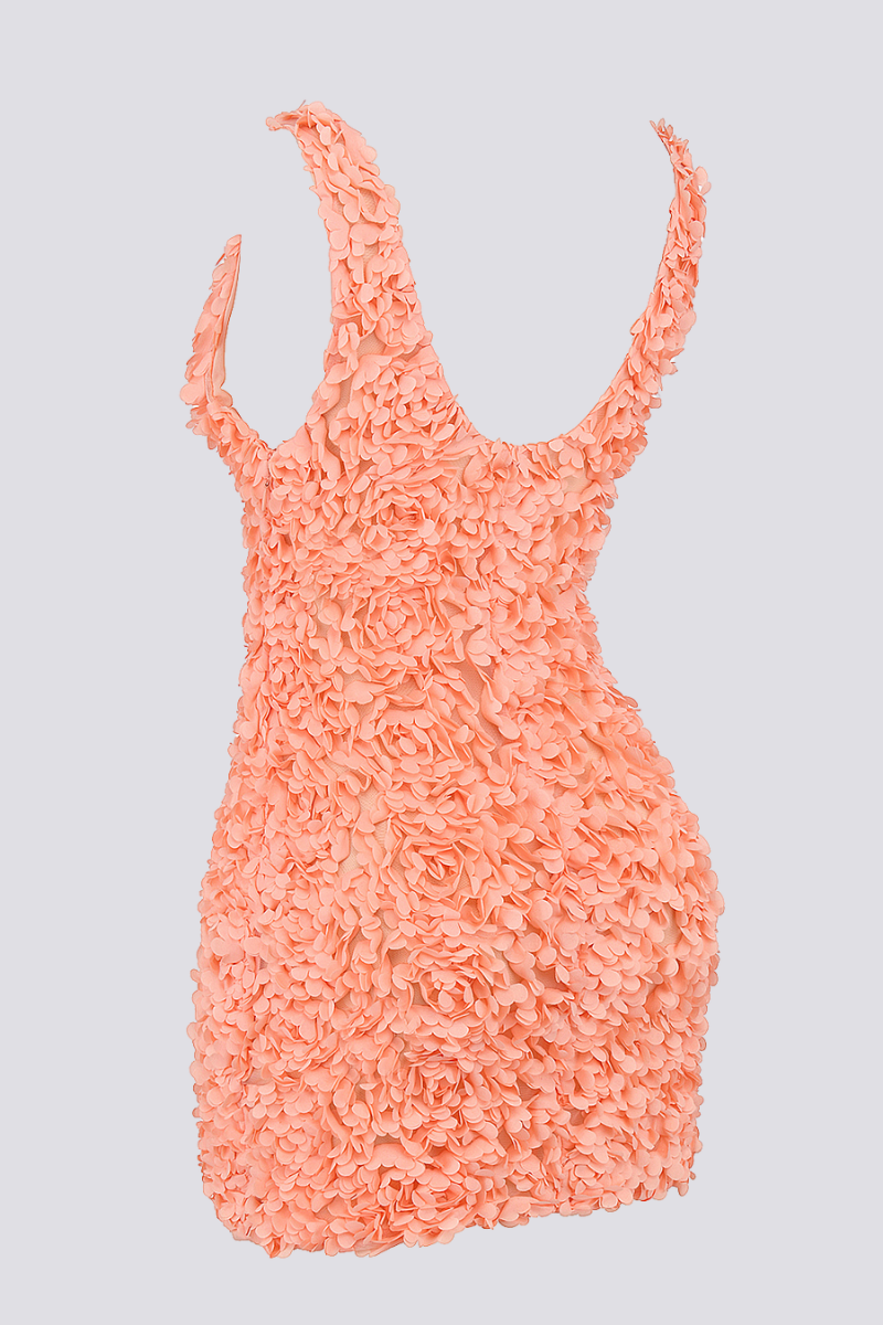 Vestido mini con escote pronunciado y estampado floral de Gaëlle