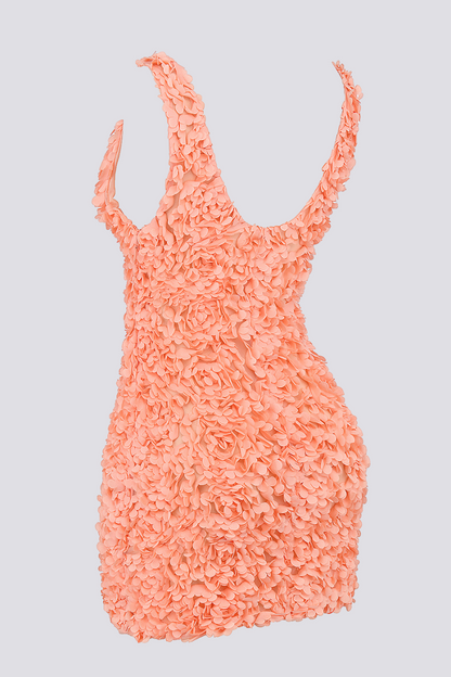 Vestido mini con escote pronunciado y estampado floral de Gaëlle