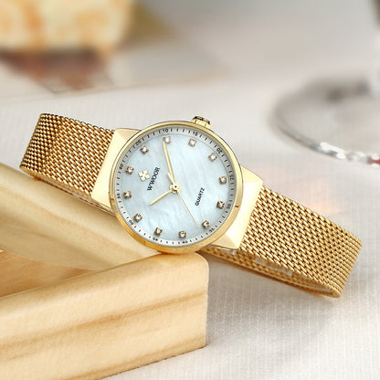 Unique Women's Watch 18k Gold Plated