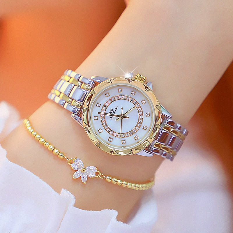 Studded Watch with Butterfly Bracelet