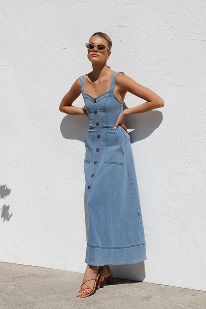 Danielle Kleid BLAUER DENIM