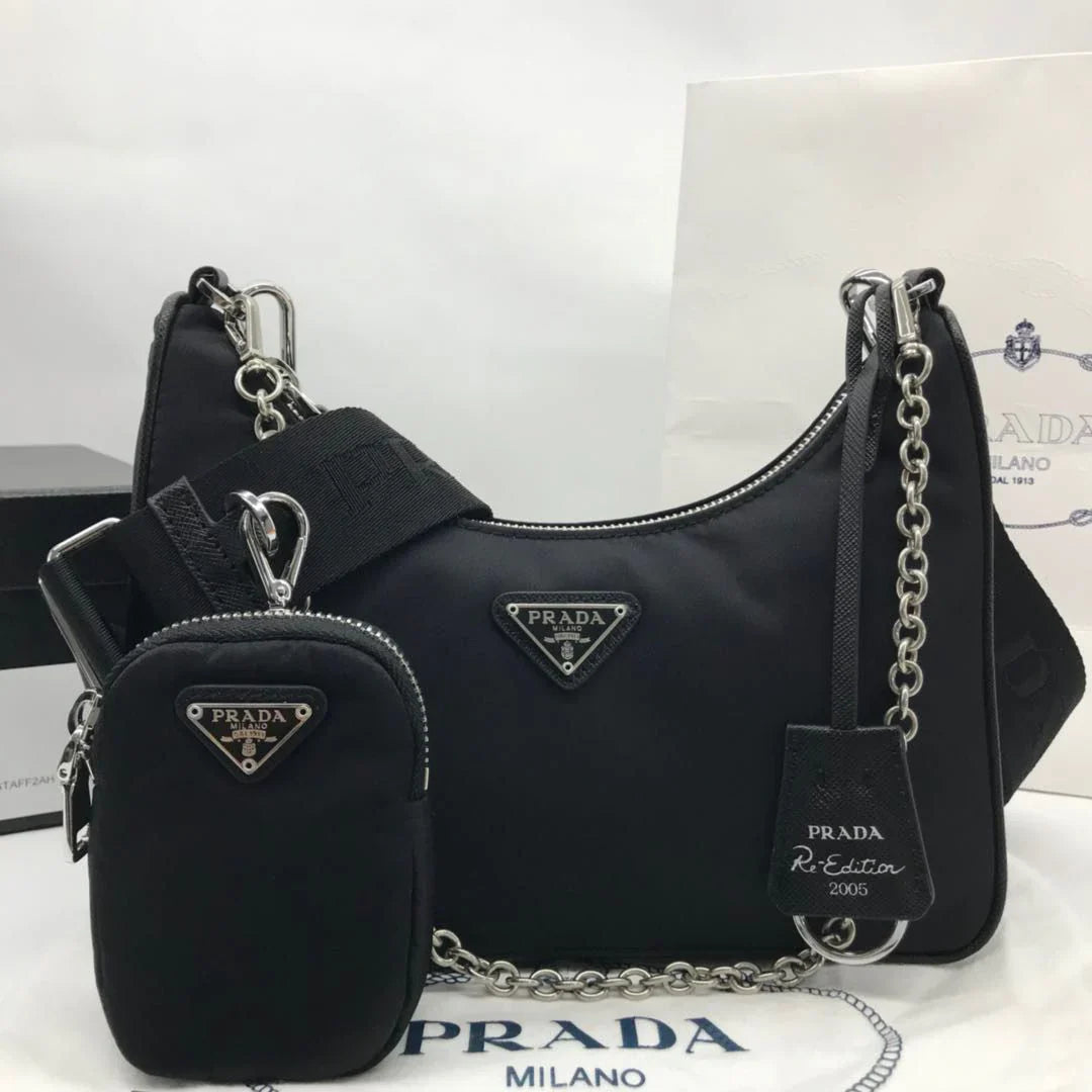 Bolso de hombro de nailon edición reeditada PRD
