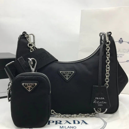 Bolso de hombro de nailon edición reeditada PRD