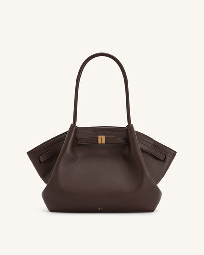 Bolso tote mediano Hana - Marrón oscuro