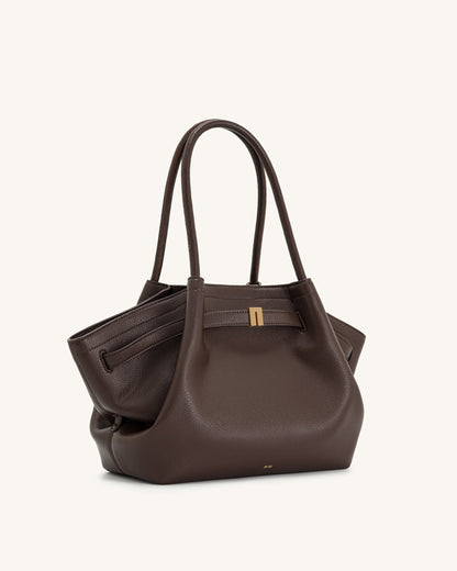 Bolso tote mediano Hana - Marrón oscuro