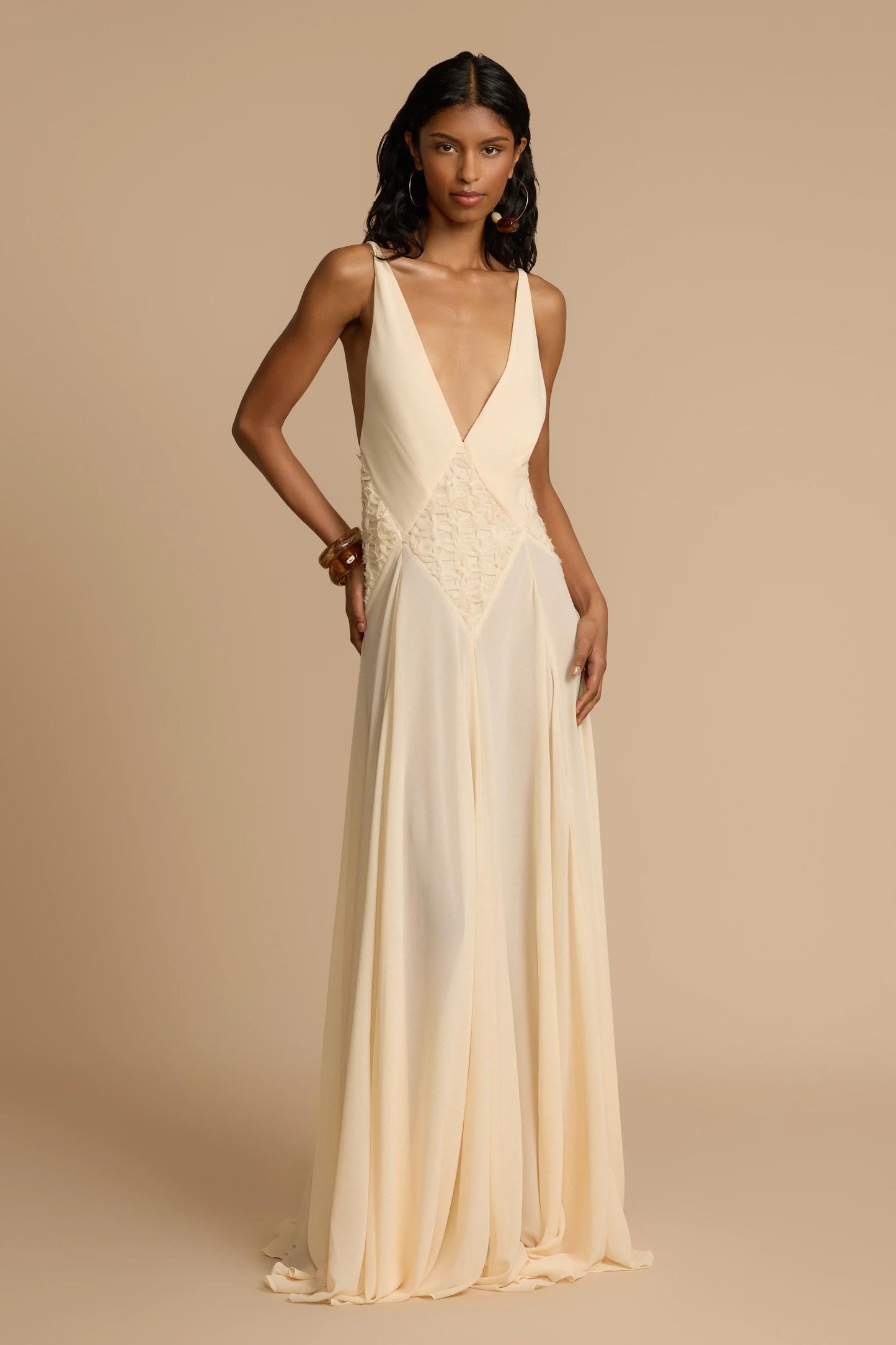 Lavinia Plunging V Maxi Dress