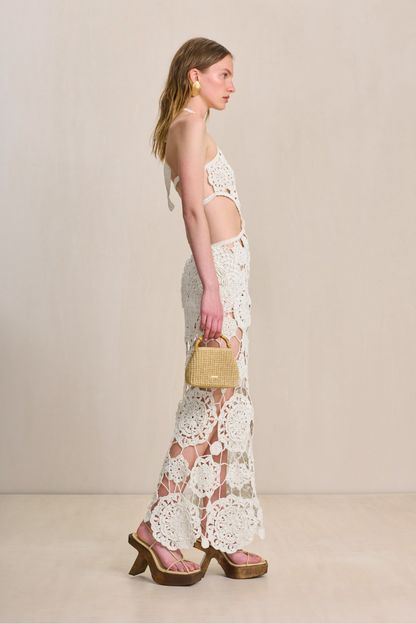 Lucille Neckholder-Maxikleid aus Baumwolle mit Cut-outs