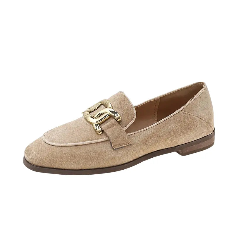 Mocasines planos vintage de ante