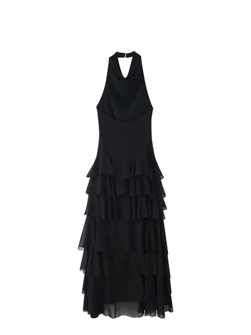 Midnight Ruffle Dress