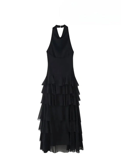Midnight Ruffle Dress