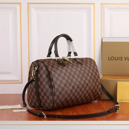 Bolso bandolera Lv Speedy Damier Ébène