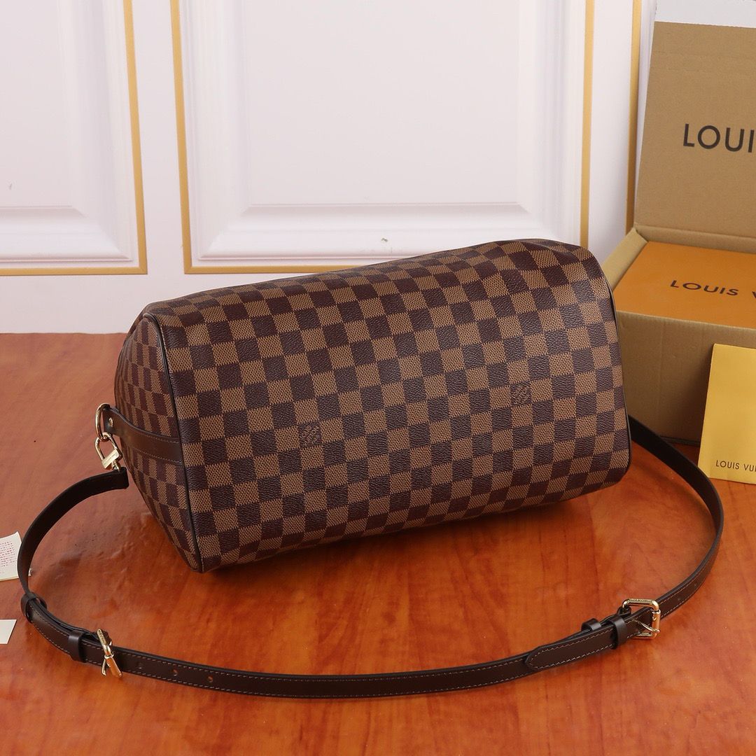 Bolso bandolera Lv Speedy Damier Ébène