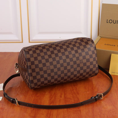Bolso bandolera Lv Speedy Damier Ébène