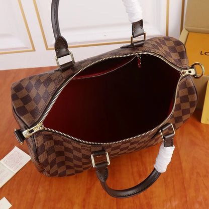 Bolso bandolera Lv Speedy Damier Ébène