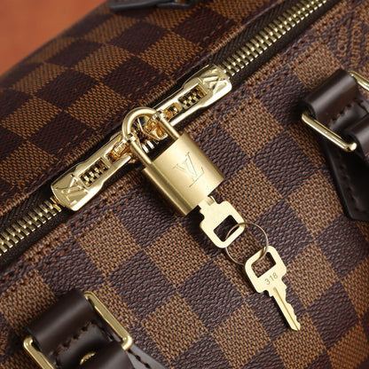 Bolso bandolera Lv Speedy Damier Ébène