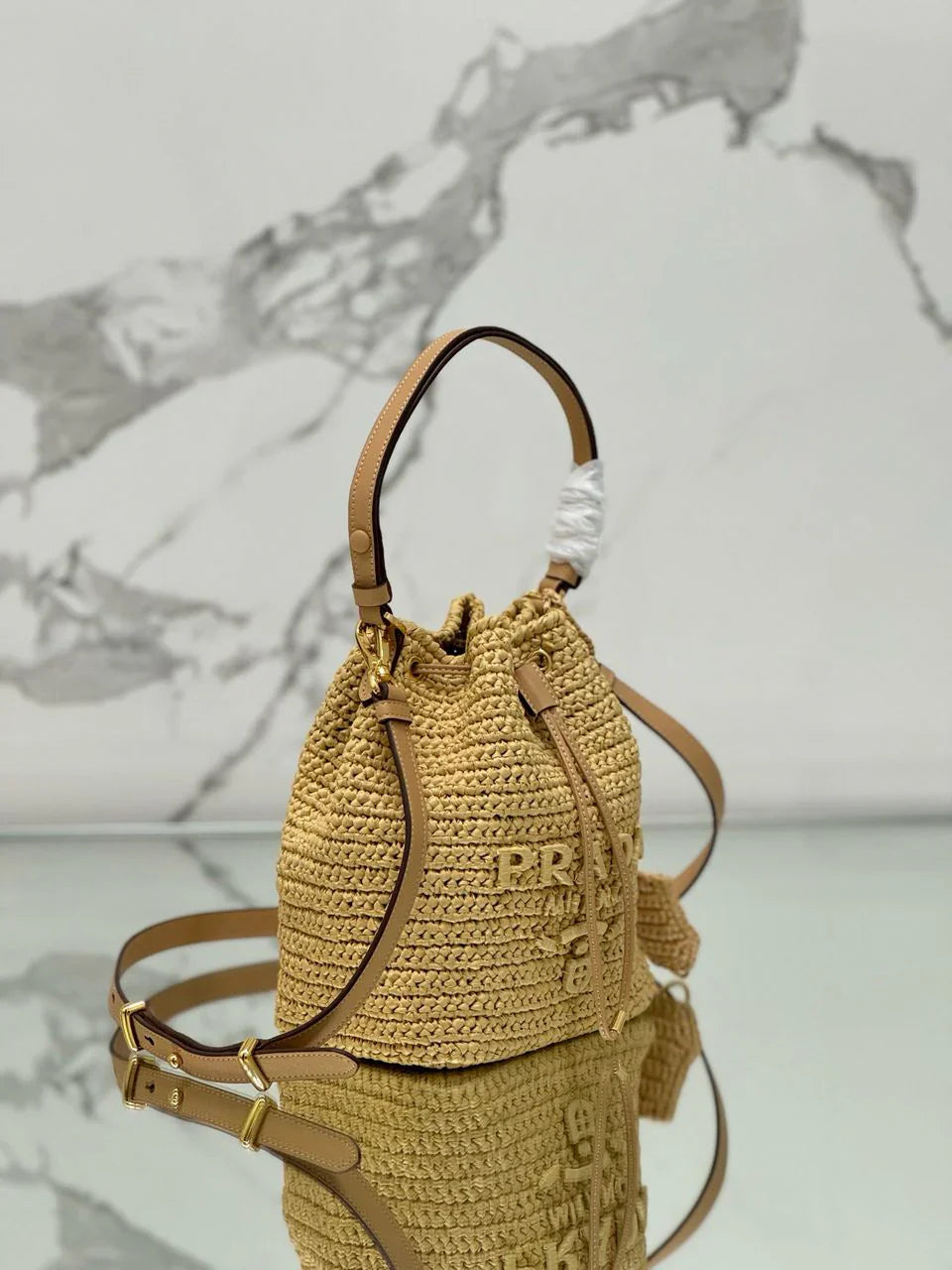 Bolso Mini Cubo de Rafia PRD