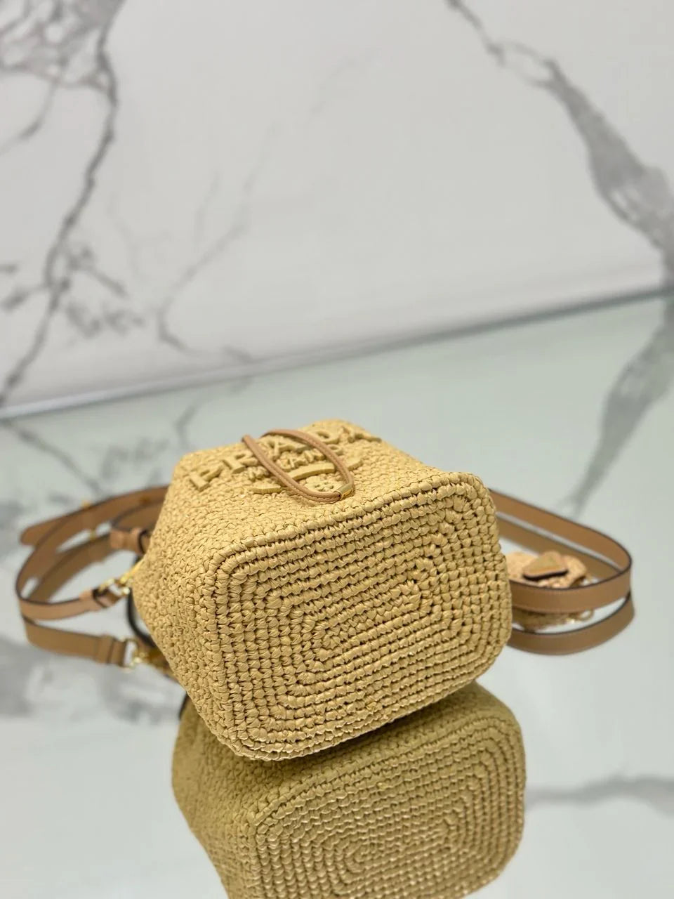 Bolso Mini Cubo de Rafia PRD