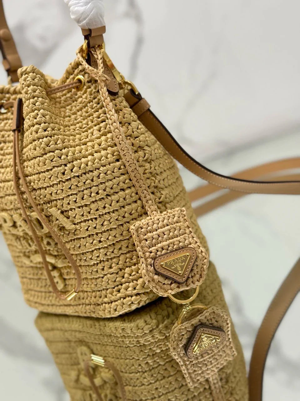Bolso Mini Cubo de Rafia PRD