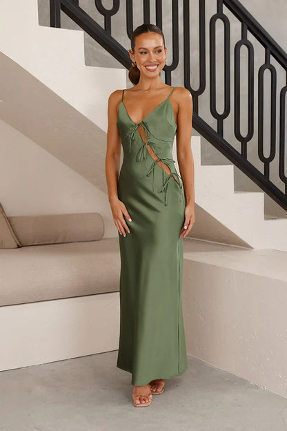 Isadora Maxikleid - Olivgrün