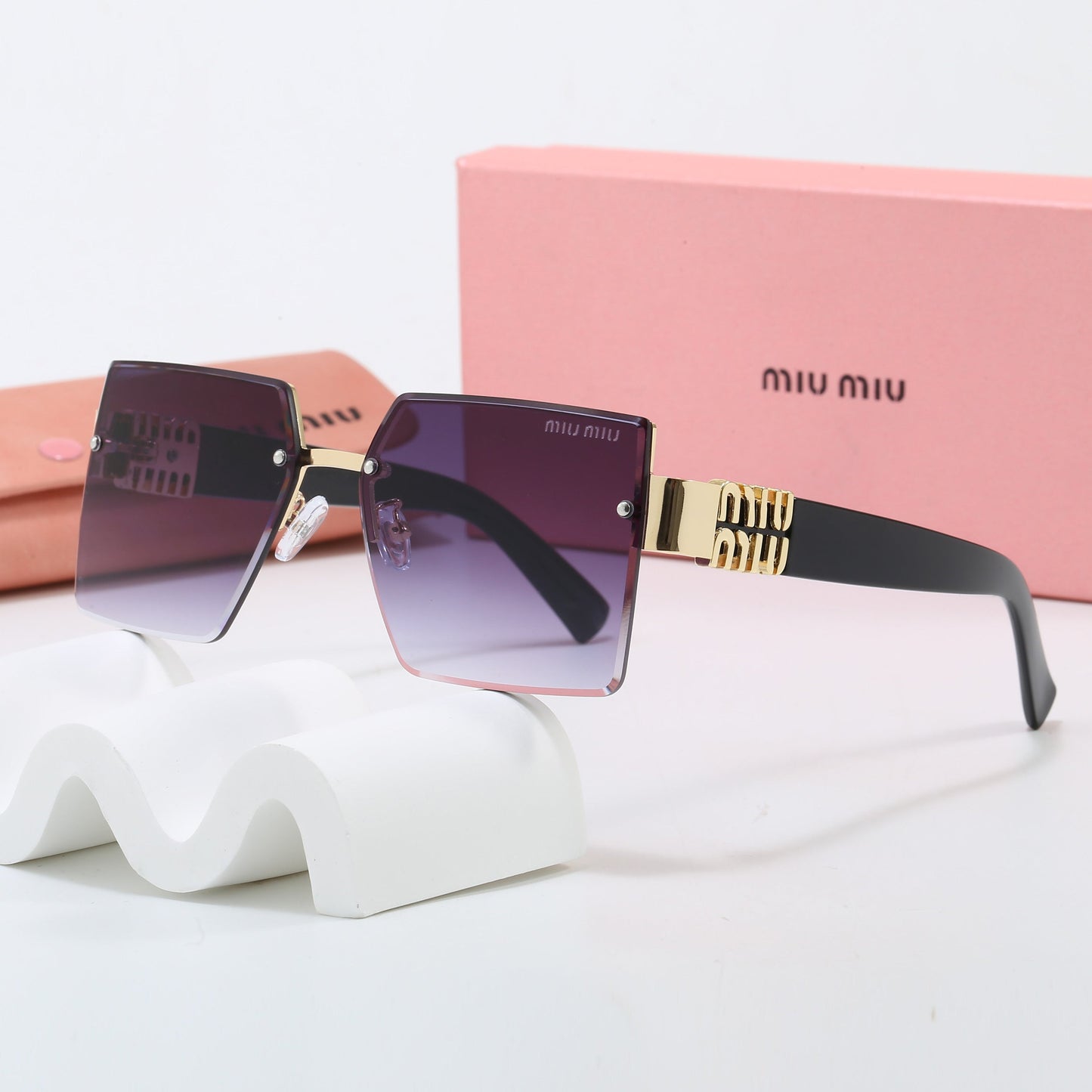 Square Rimless Sunglasses
