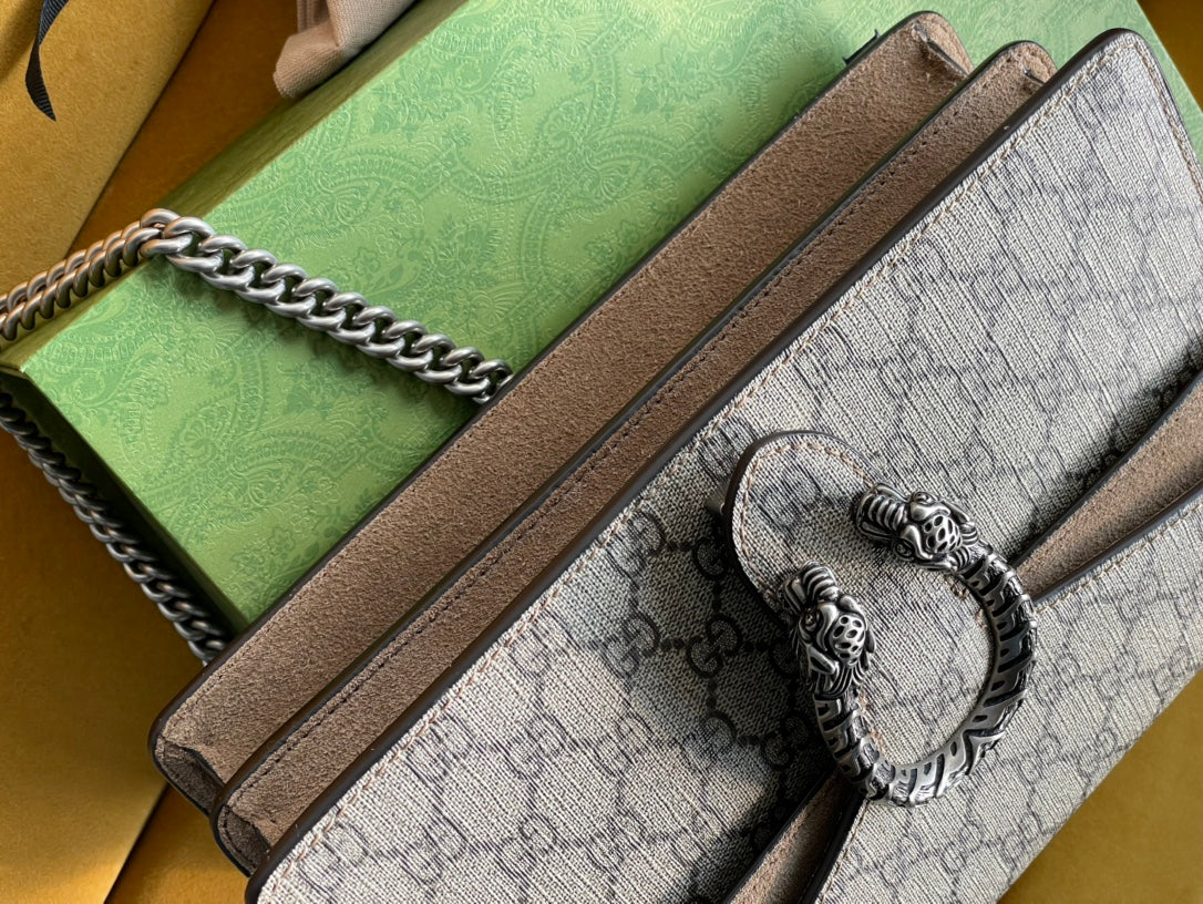 Bolso de hombro pequeño GC Dionysus de lona GG Supreme