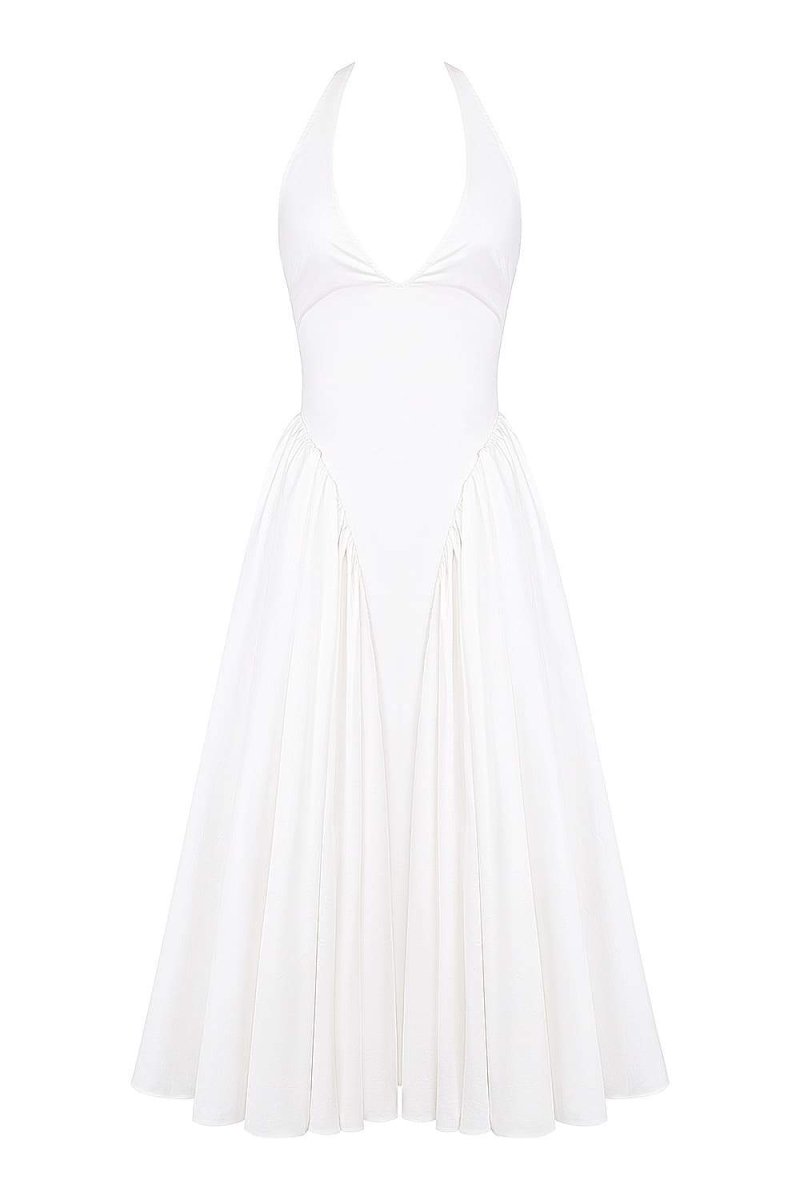 Alice Halterneck Open Back Midi Dress