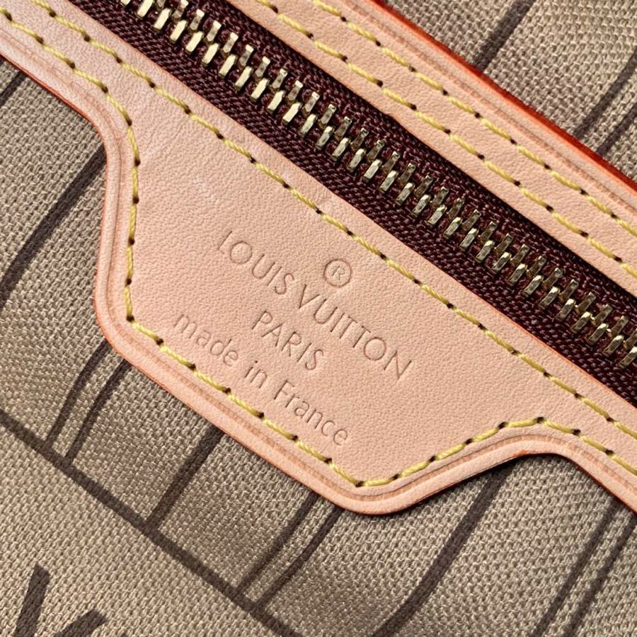 Bolso tote LV Neverfull MM al revés marrón