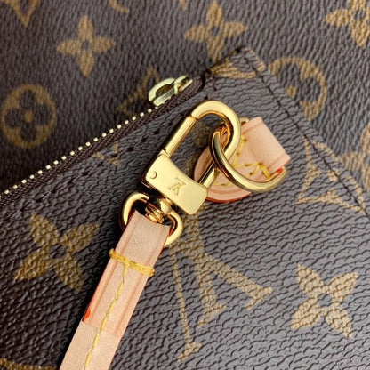 Bolso tote LV Neverfull MM al revés marrón