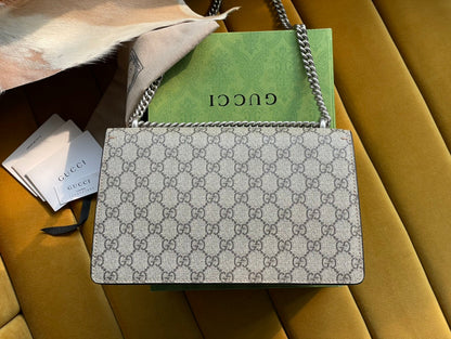 Bolso de hombro pequeño GC Dionysus de lona GG Supreme