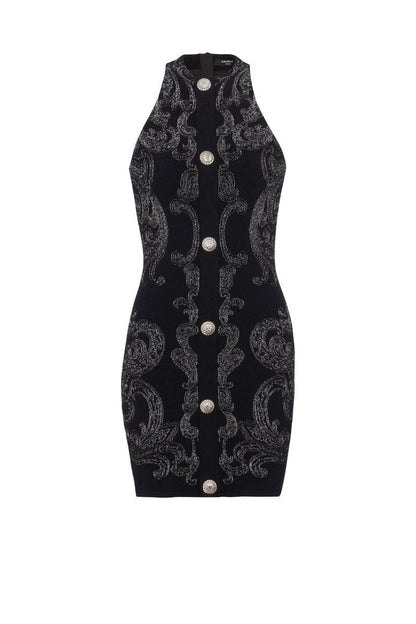 Vestido mini de punto con estampado paisley de Belinda