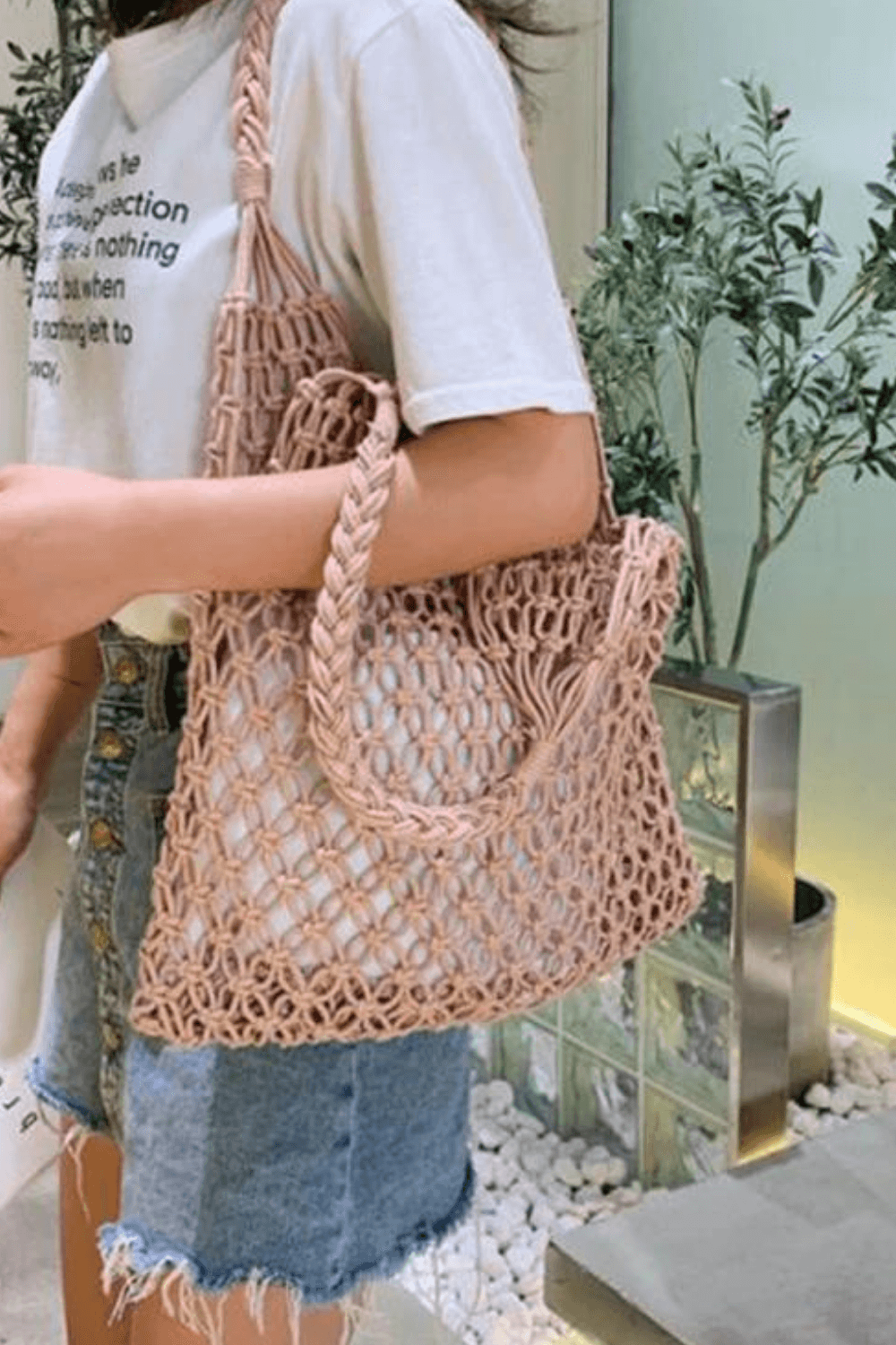 Women's Crochet Beach Bag