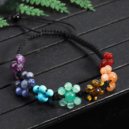 7 Chakra Floral Bracelet