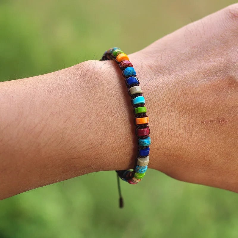 7 Chakra Braided Bracelet