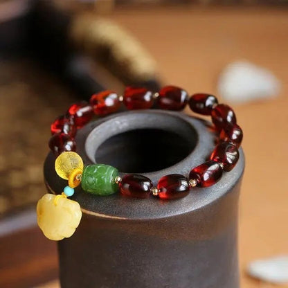 Amber Jade Bracelet