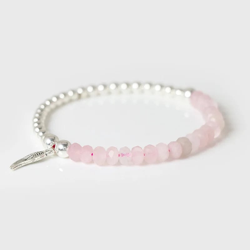 Winged Rose Quartz Bracelet