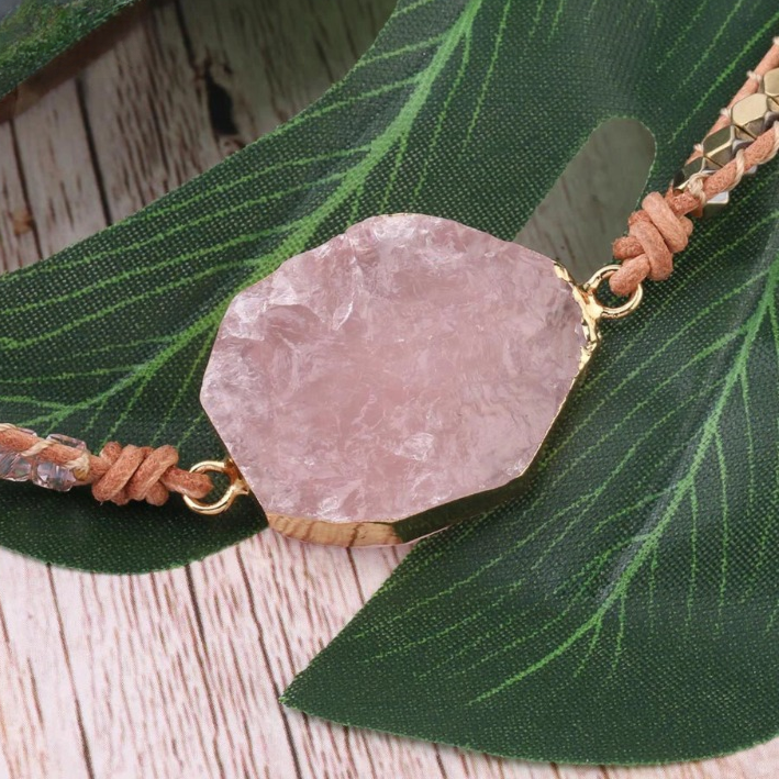 Bohemian Rose Quartz Bracelet