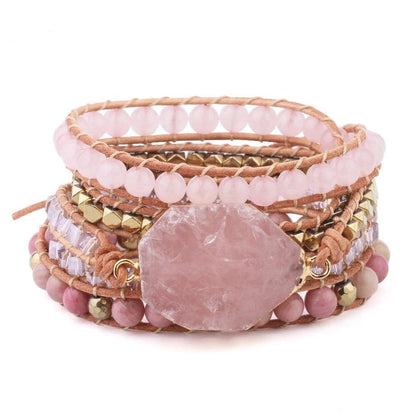 Bohemian Rose Quartz Bracelet