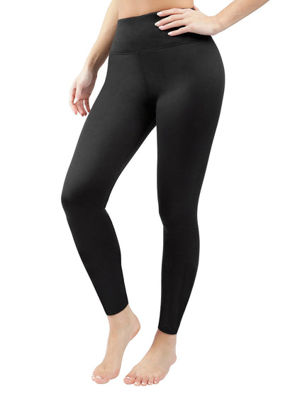 Leggings ajustados de cintura alta para mujer, acolchados y con forro polar, que mantienen el calor.